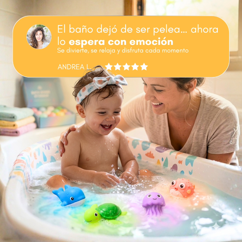 Bombas de baño para niños con juguetes en su interior
