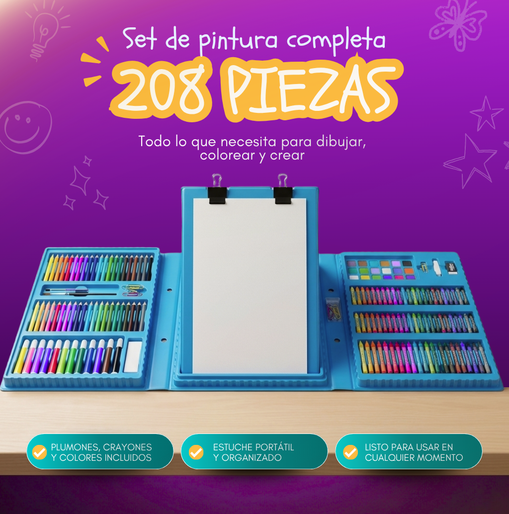 Art set de 208 piezas